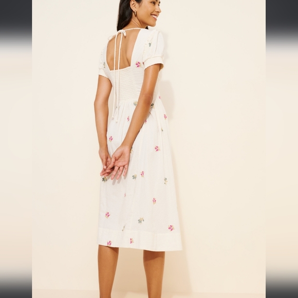 free people maisie midi dress sugar swizzle - Picture 3 of 5